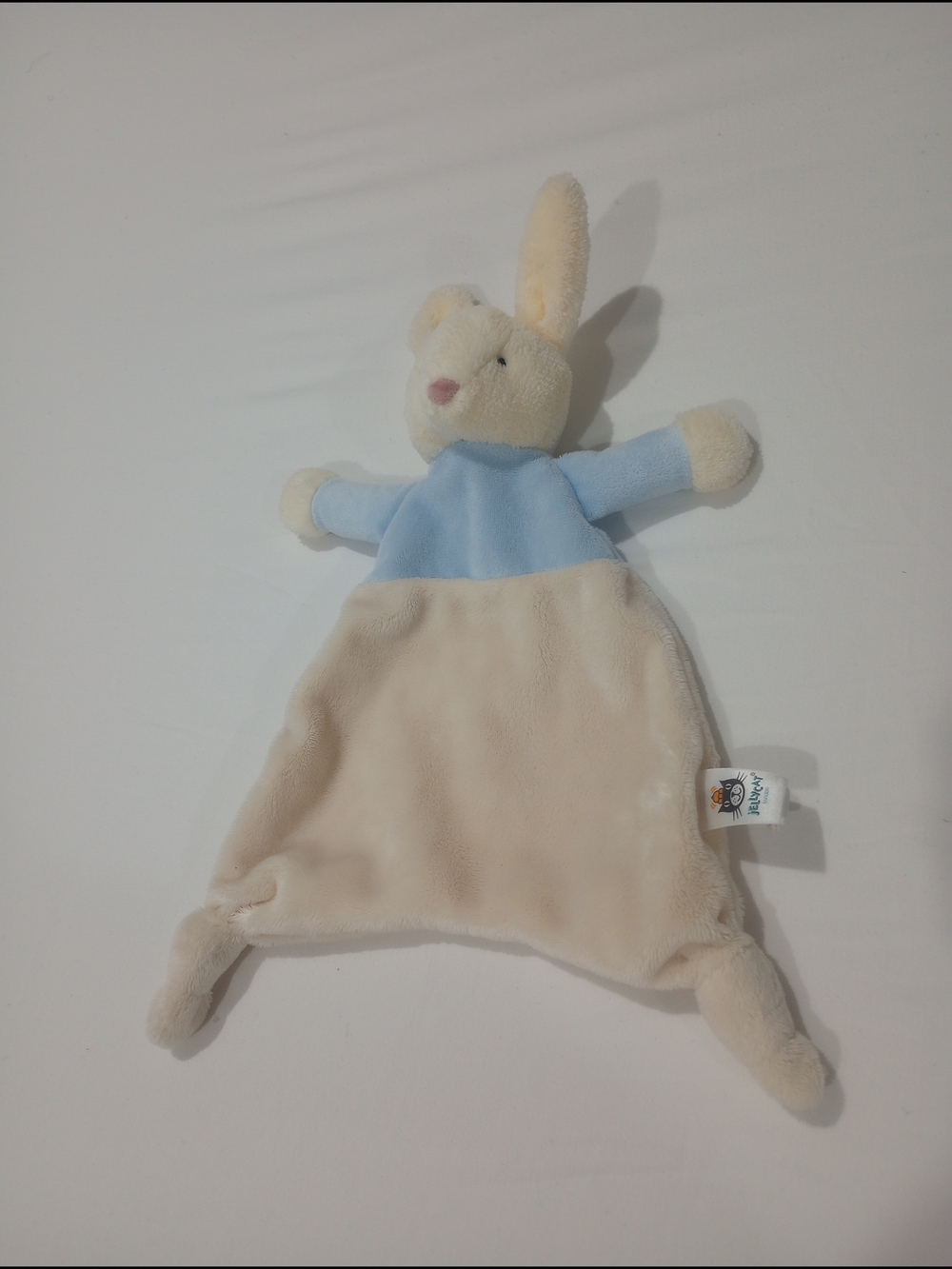 Retired Jellycat Blue Star Bunny Soother Comforter Comfort Blanket